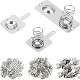 DAOKAI 電池バネ DIYの電池ボックスのおもちゃの電源スロットの付属品のための正変換のばねの接触12mmx12mmのニッケル版へのAA電池の陰性- 20set