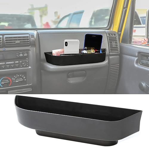 CKPEOR Caja organizadora de Bandeja de Almacenamiento con Barra de Agarre para Pasajero copiloto para Jeep Wrangler TJ 1997-2006, Accesorios Interiores