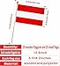20 Pack Austria Flags Austrian Stick Flag Small Mini Handheld Flags with 12.6inch Wooden Poles for National Day,World Cup,Sports Events, Party Decorations (5×8 Inches)