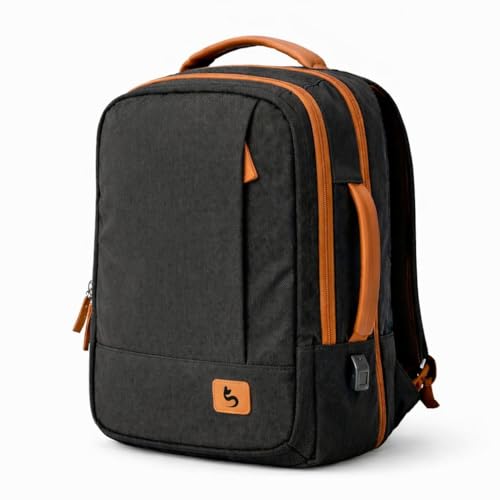 Mochila Executiva Premium para Notebook, Resistente à Água, Reforçada, Expansível com Cabo USB, Unissex, Mochila Para Viagem 30 litros BlidShop (Preta)