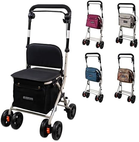 Mobiclinic®, Andador Plegable, Carro de la Compra con Asiento, Co...