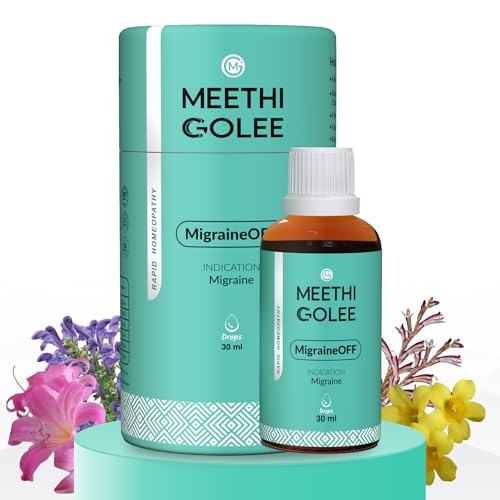 Image of MigraineOFF Homeopathy Drops for Migraine & Headache Relief - 30ml | Support for Neuralgia, Cluster & Chronic Headaches, Nausea, Stress, Tension & Pain | Natural Homeo Medicine for Men & Women