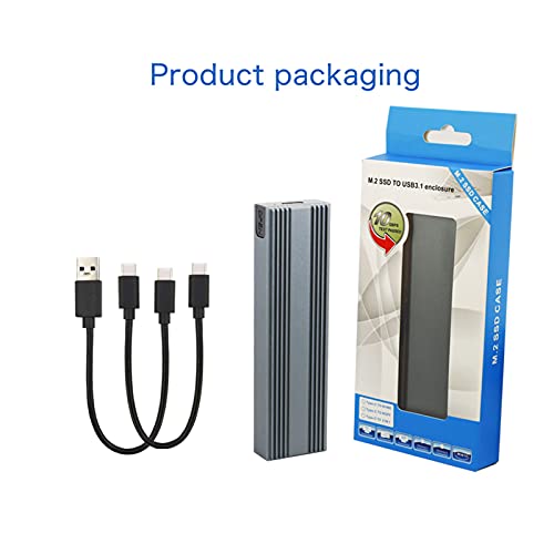 Baugger Gabinete M2 SSD Gabinete NVME M.2 para USB Tipo C 3.1 Adaptador SSD para Dual Protocol NVME