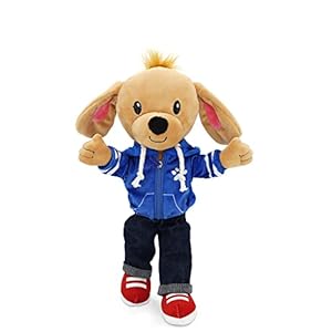 Playtime by Eimmie Plushible Rag Doll Dog – Soft Dolls for Baby Boy, Girls, Toddler & Infants – Stuffed Animal Rag Doll Plush Toys- Washable Fabric – Sensory Toys – 14 Inch Stuffed Dog with Clothes