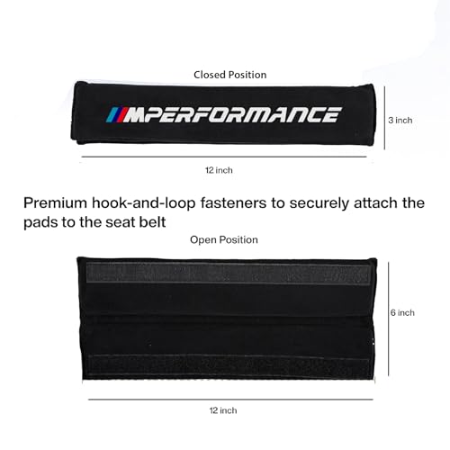 Image of Performance Car Seat Belt Shoulder Pads Car Safety Belt Soft Pad Cover for Comfortable Driving, Universal Fit for All Cars - Pack of 2