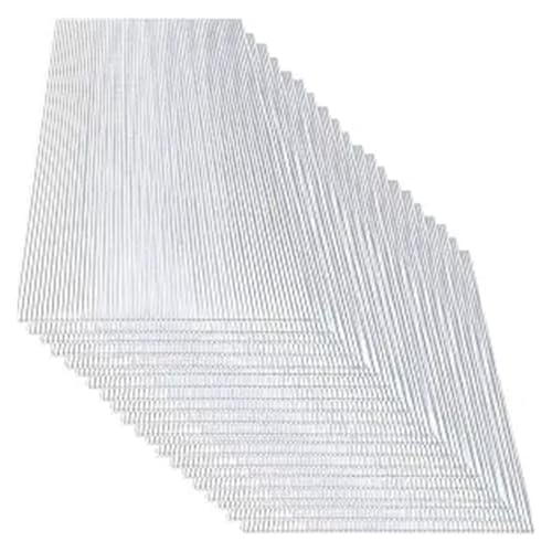 LINGDSWULING Lámina Plástico Corrugado Placa Policarbonato Alveolar Resistente A Rayos UV Placa Doble Pared Transparente para Invernaderos Jardín Invernadero(24Pack,4' x 2' x 0.16)