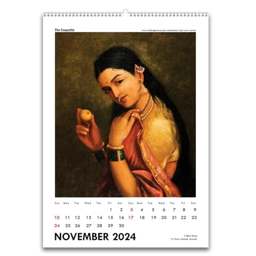 Image of Tallenge - Raja Ravi Varma - 2026 Wall Calendar - 12 x 17 Inches for Home & Office (Paper, Wall Calendar)