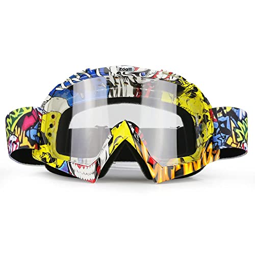 Dirt Bike Goggles, Atv Goggles Adult Motocross Goggles Clear Lens Racing Mx Goggle Glasses And Ski Goggles #TOP7