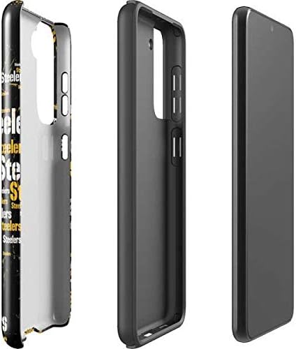 Skinit Pro Phone Case Compatible with Galaxy S21 5G - Officially Licensed NFL Pittsburgh Steelers Black Blast Design