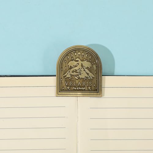 Marque-page dragon vintage en métal ciselé pour carnet de voyage