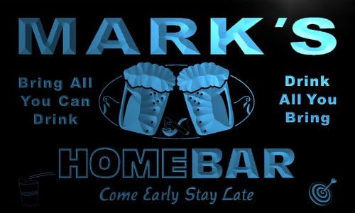 ADVPRO p014-b Mark's Home Bar Beer Family Last Name Neon Light Sign