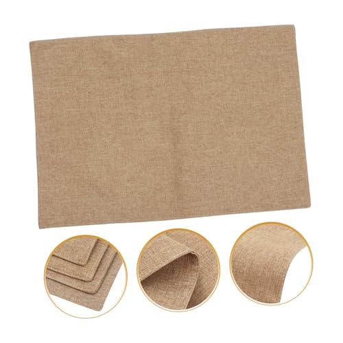 Healifty servilletas de tela rectangular color café 4 piezas miniatura 7