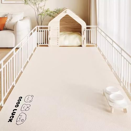 トイレ下敷きマット ペットマット フローリングカーペット PU革 PVC 防水 防汚 拭ける おしっこパッド 猫 犬 滑らない 漏れにく 噛み耐性 消臭 大判 フリーカット 小型・中型・大型犬用 ケージ用 60*121cm