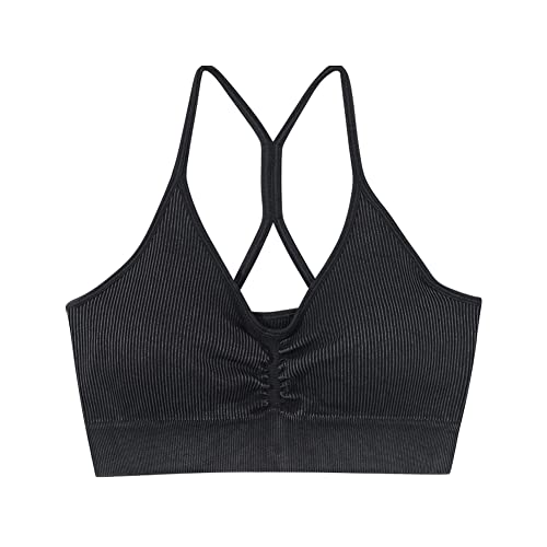 Soutien-gorge de sport à volants et sans couture coupe ajustée S