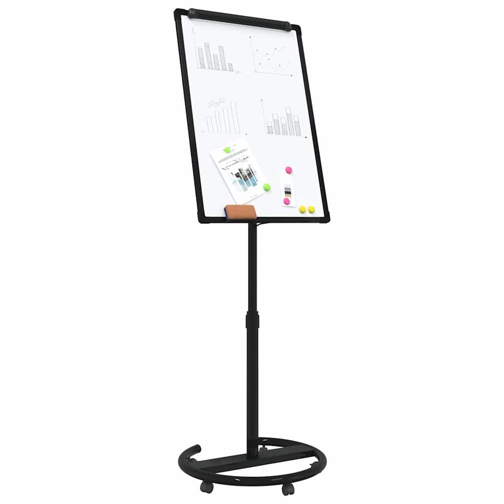 Solivagant Magnetisches Whiteboard Schwarz und Weiß 62 x 62,5 x 197 cm EPS, Andere,Bürobedarf,Präsentationsbedarf,Ausstellungstafeln, 9.55 kg-42019279