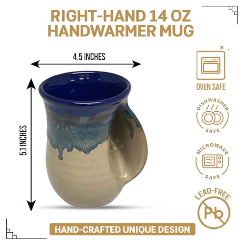 Taza de cerámica para café con calentamanos 14 oz miniatura 2