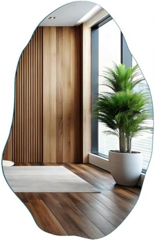 Espelho Orgânico 70x50 90x60 115x60 Loja Sala Lapidado Polido Gra...