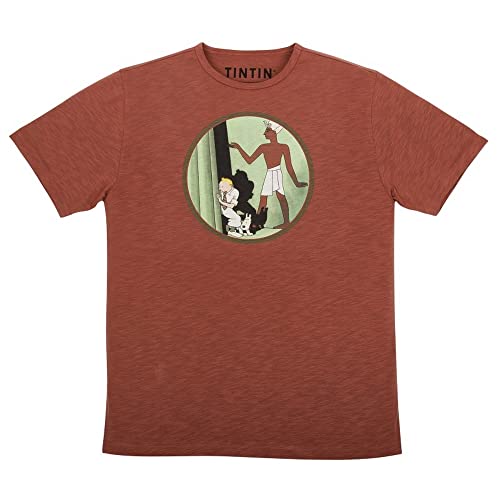 T-shirt Tintin Cigares du Pharaon rouge pour transmettre la passion dès 2 ans