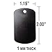 Premium Quality Anodized Aluminum Blank Dog Tags (Large Size 2.00 in x 1.15 in, 1.00mm Thick) for Laser Engraving and Stamping, Black, 10-Pack