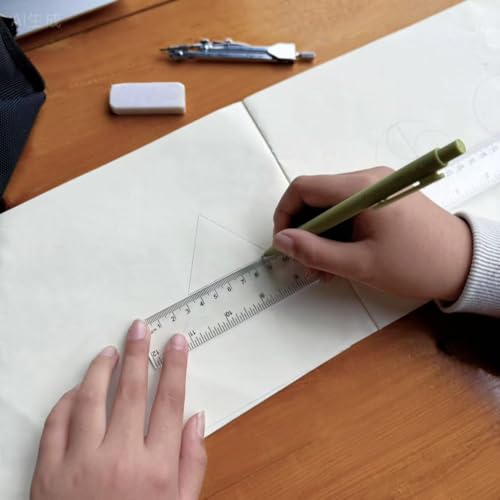 GAUATO 6 Stück Lineal 20cm, Kunststoff Transparent Kleines Ruler mit Zoll und Zentimeter Skalen, Durchsichtig Flexibel Präzision Lineal Grundschule Messwerkzeuge für Schule Büro Zuhause