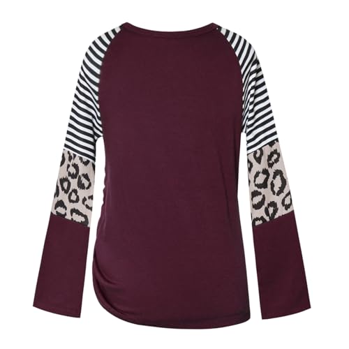 Image of Mirawise Girls Casual Long Short Shirts Tunic Tops Tee Shirt T-Shirts Side Tie Blouse 4-13 Years