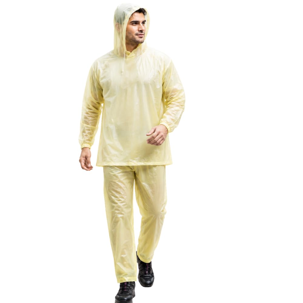 drumstone (𝐒𝐩𝐞𝐜𝐢𝐚𝐥 𝟏𝟓 𝐘𝐞𝐚𝐫𝐬 𝐖𝐚𝐫𝐫𝐚𝐧𝐭𝐲 Transparent Hooded Rain Poncho Suit for Men & Women, Reusable Waterproof Pullover Rain Wear with Full Sleeves, Lightweight EVA Raincoat-picture-50