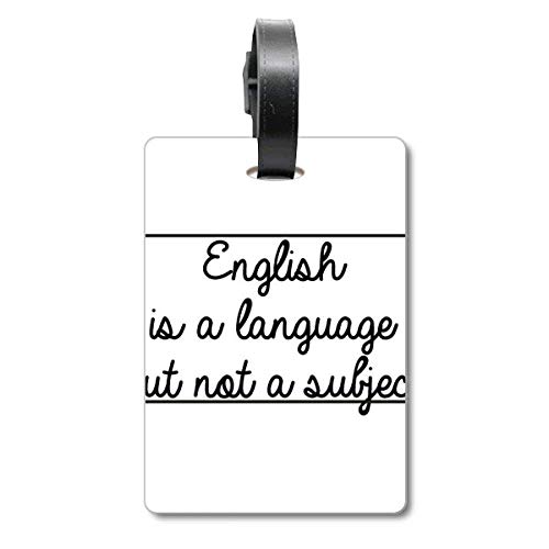 Étiquette d'identification anglais langue sujet au quotidien nomade