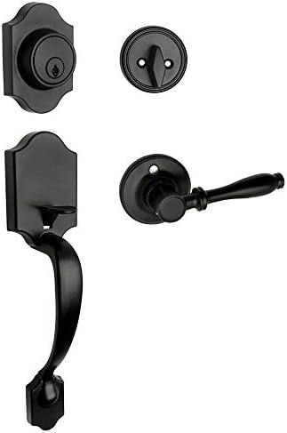 Designers Impressions Valhala Black Handleset with Villa Interior (We Key Lock Orders Alike for Free)