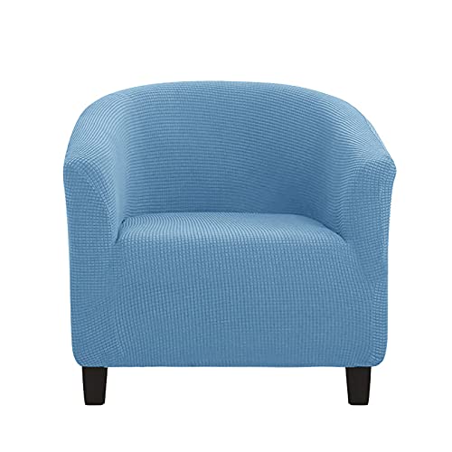 JHLD Jacquard Housse De Canapé Tub Chair, 1 Pièce Fibre Housse De Fauteuil Cabriolet Extensible Housse De Fauteuil Club Canapé Protecteur pour Compteur Salon Salle De Bains-Bleu A- Chaise Club Cover