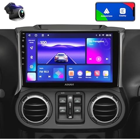 AINAVI Jeep Wrangler 10.2 Inch Car Stereo Cover