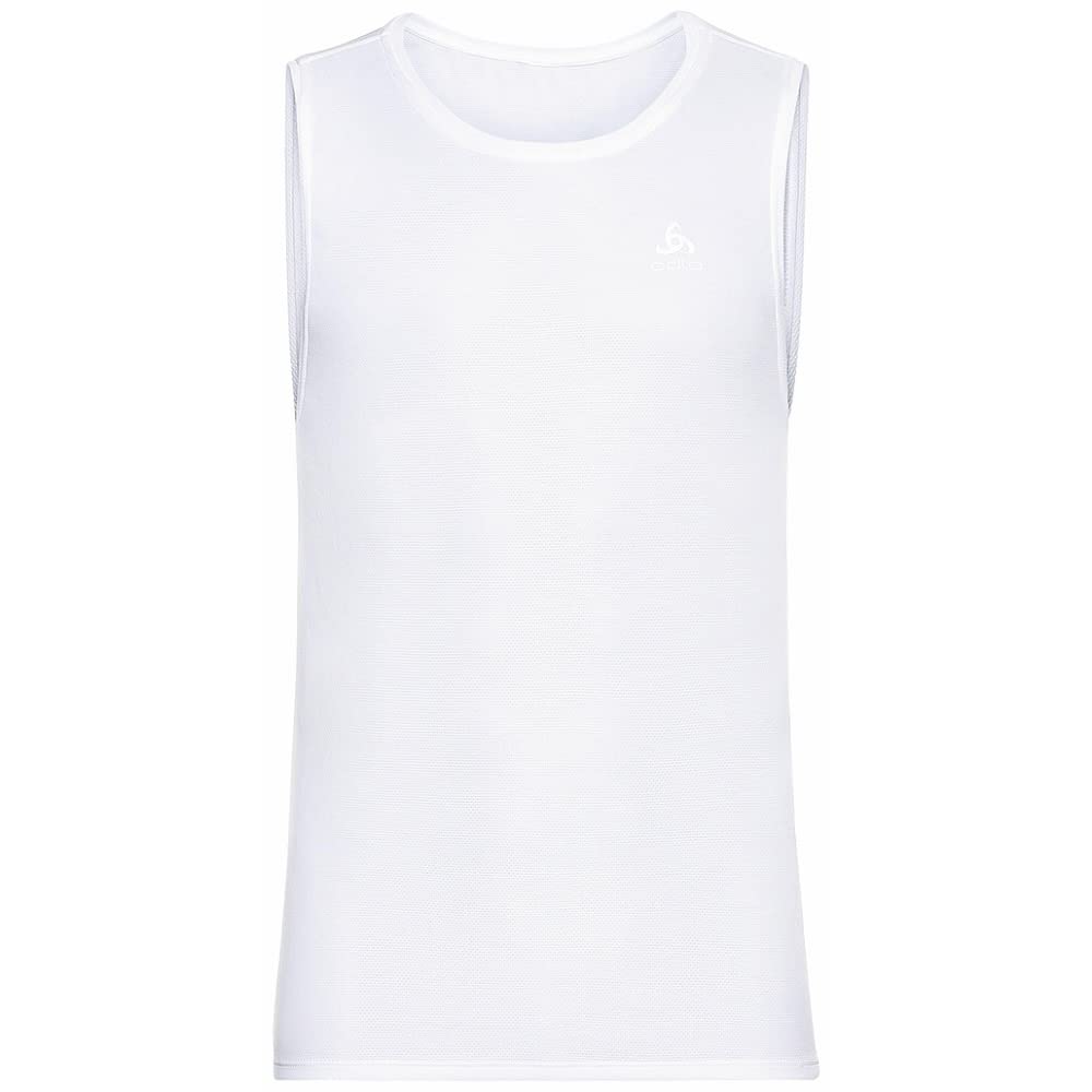 Odlo Herren Active F-Dry Light Eco_141172 Funktionsunterwäsche Tanktop, Weiß, XL EU & Unterhemd Damen Kurzarm Active F-Dry Light I Funktionsshirt I Funktionsunterwäsche