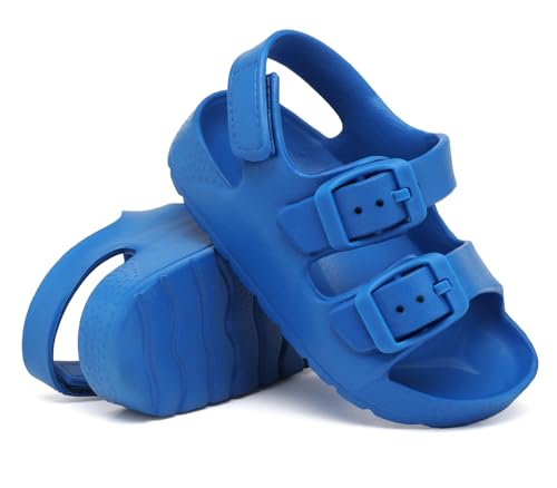 Image of INMINPIN Toddler Boys Girls Buckle Sandals Comfort Open Toe Sandal with Adjustable Back Strap