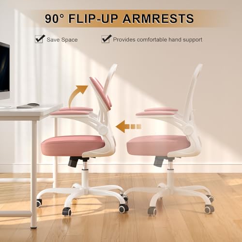 Image of Synorla Office Chair, Ergonomic Desk Chairs 330LBS Capacity High Back Mesh Computer Chair with Flip-up Armrests, Comfy Work Chair with Adjustable Lumbar Support