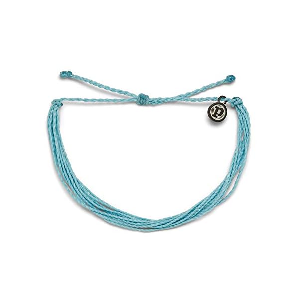 Pura Vida Original Crystal Blue Bracelet - 100% Waterproof, Adjustable Band - Plated Brand Charm