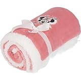 Disney - Baby Couverture Plaid Minnie - 75x100cm - 100% Polyester - 220 GSM -...