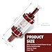 WZP Car Fuel Filter, Detachable Washable Alloy Filter Oil Cup, Transparent Tempered Glass Visible Oil Level Vehicle Inline Fuel Filters, Universal for Truck Motorcycle SUV (Red)