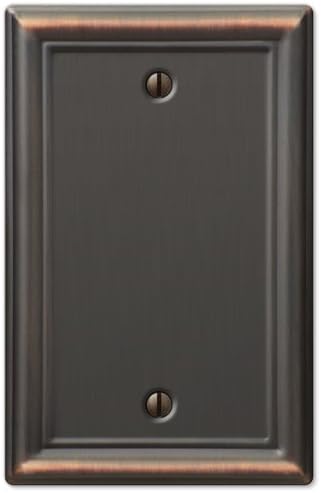 Amerelle 149BDB Chelsea Wallplate, 1 Blank, Aged Bronze