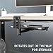VIVO Clamp-on 12 x 9 inch Rotating Laptop Tray, Extra Sturdy Single Desk Swivel Clamp, Ergonomic Typing, Black, MOUNT-LAP1CB