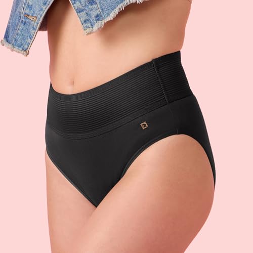 Image of Enamor Cotton Classic, All Day Comfort, High Waist Brief - Breathable, Antimicrobial with Stain Release, Outer Brushed Wide Elastic, Full Coverage - CW01