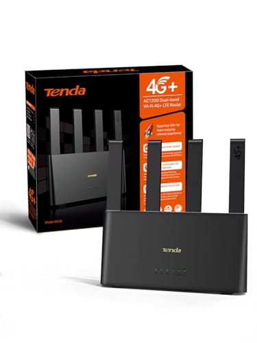Tenda 4G08 Router 4G+, Router WiFi con SIM, Modem 4G AC1200 Dual-Band, LTE Mobile CAT6 300Mbps, Scheda Nano SIM, 4...