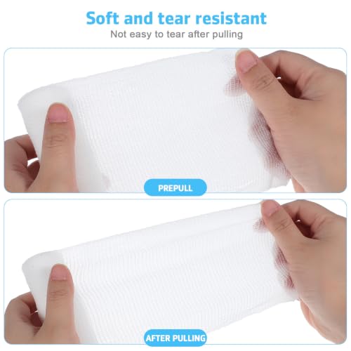 24 rollos de vendas de gasa suaves envueltas individualmente de 10 cm x 4.5 m, gasa transpirable para tratar heridas y suministros de primeros auxilios miniatura 3
