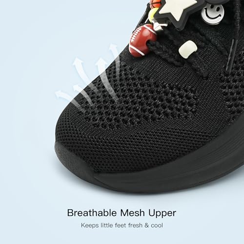 Stelle Girls Sneakers Kids Tennis Running Walking Shoes Slip-On Athletic Non Slip Lightweight Breathable Sport Shoes for Little/Big Kid3