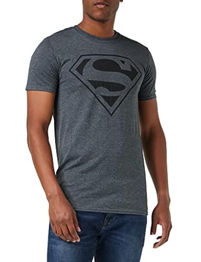DC COMICS Camiseta Manga Corta Mono Superman Gris Oscuro 2XL | Ya disponible en tu tienda friki favorita! En mundofriki.es!