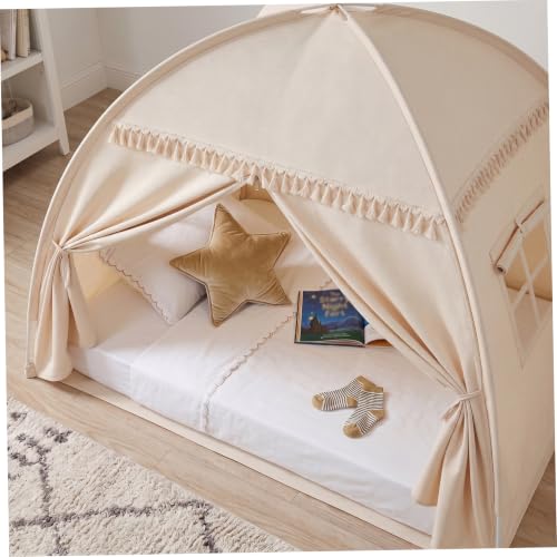Tienda de campaña interior con cortina de ventana para niños 5