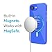 Svanove for iPhone 16e Case Clear Compatible with Magsafe Silicone, Bright Transparent Thin Magnetic Mag Safe Case Cute, Girly Aesthetic Trendy Slim Hard Camera Cover Protection, Fluorescent Neon Blue