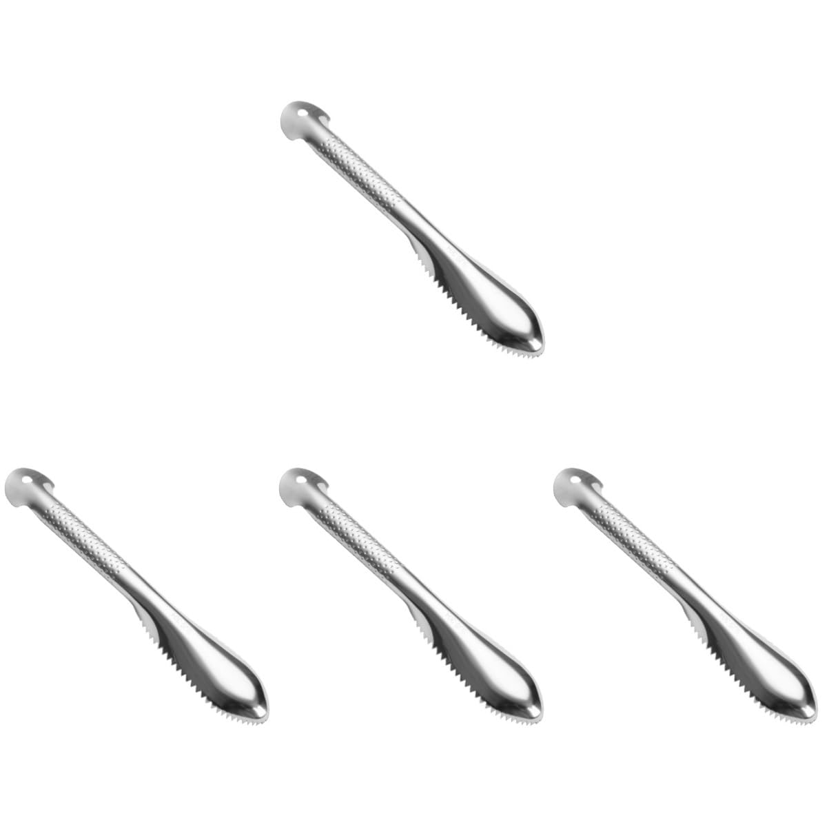 PRETYZOOM 4 Pz Attrezzo Squamatori Portatili per Pesci Disincrostante per Pesce Squama Pesce in Metallo Gadget da Cucina Strumento per Pulire La Pancia del Pesce Acciaio Inossidabile