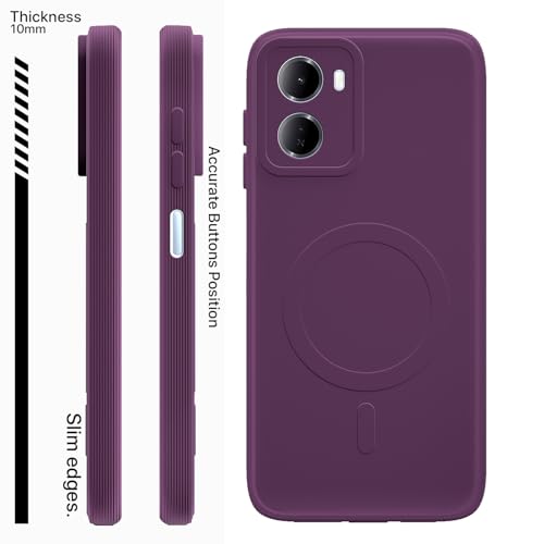Image of Pikkme Back Cover for Redmi 15A 5G Soft Matte Silicone Mag-Safe Design (Mag-Safe Not Support) Camera Protection | Slim Fit Bumper Cover (Purple)