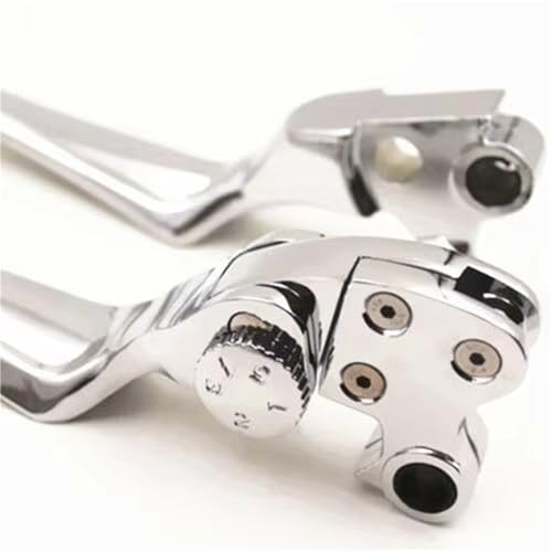 Levier frein moto double embrayage chromé tête de mort pour commande de freinage fluide