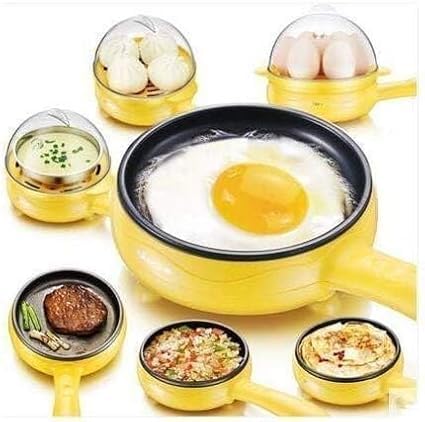 Image of Enterprise 2 in 1 Electric Egg Boiling Boil-Dry Temperature Protection New Unique Multifunctional Steamer Egg Frying Pan Egg Boiler Machine Non-Stick