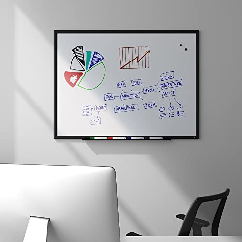 Tru Red Magnetic Porcelain Dry Erase Board, Black Frame, 4-Ft X 3-Ft (Tr61189) #TOP1